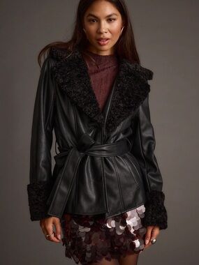 12th Tribe Black Belted Coat